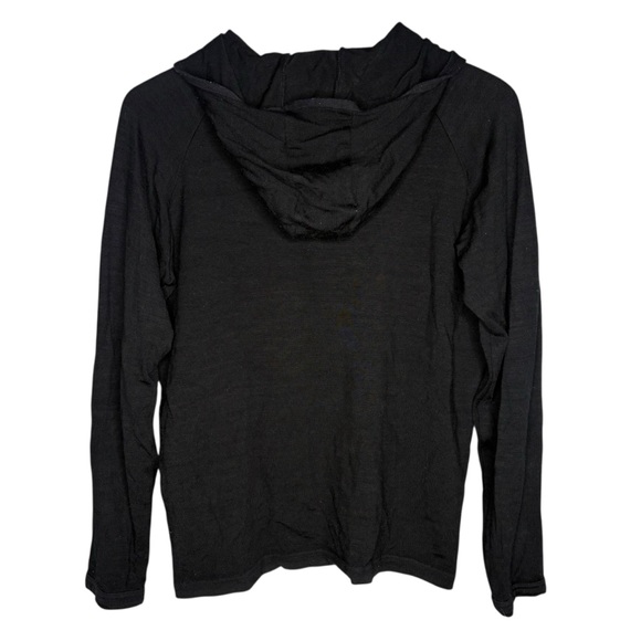 Icebreaker sweater merino wool half zip Black hoodie mens size small long sleeve - Picture 2 of 4
